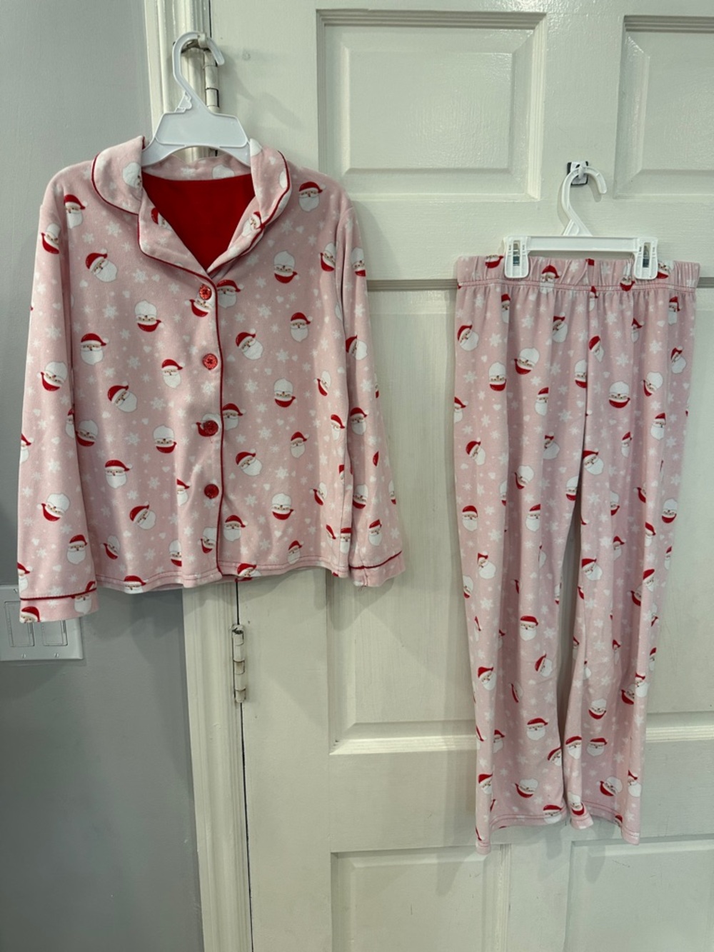 Max & Olivia Girls Kids Santa Pajamas Size 10/12